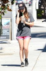 LUCY HALE in Shorts Out and About in Los Angeles