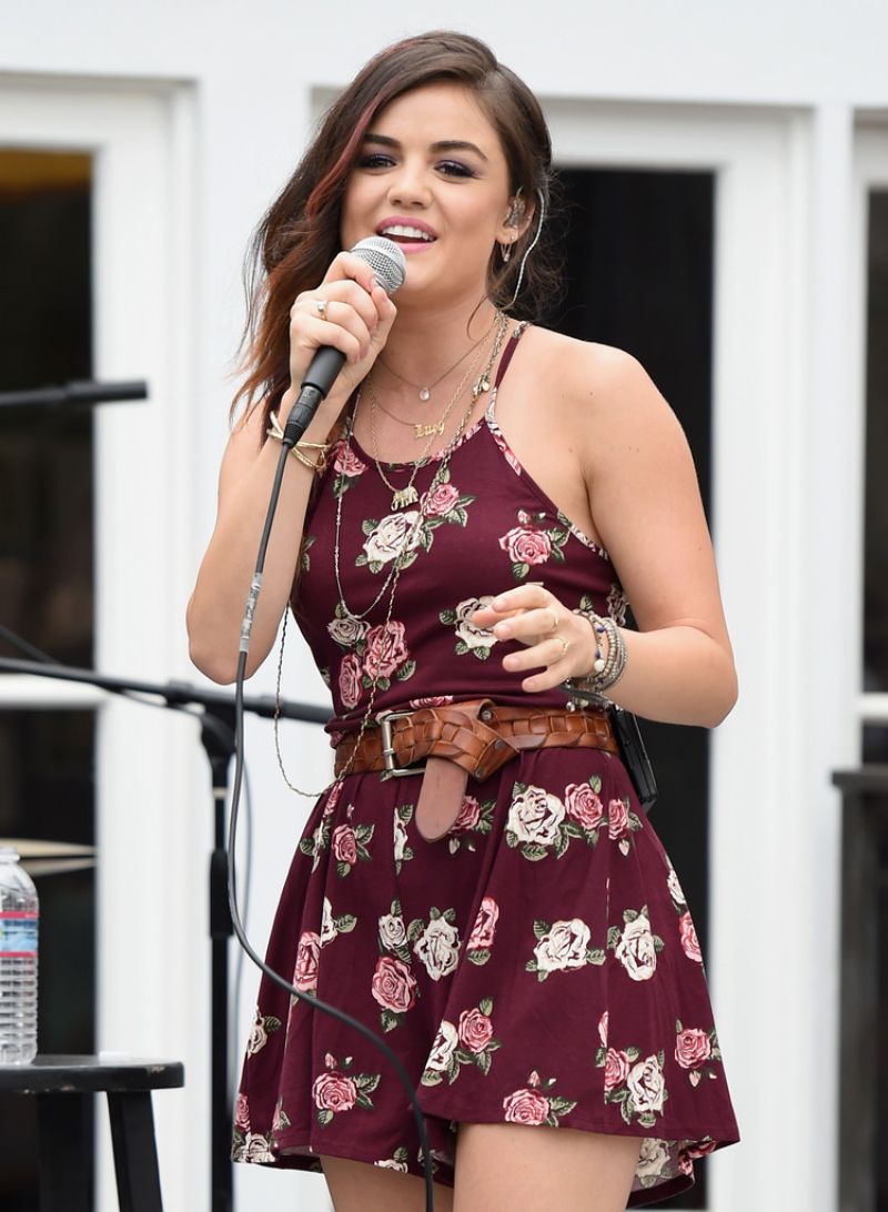 LUCY HALE Performs at The Hollister House