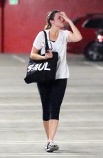 MANDY MOORE and MINKA KELLY Leaves Soulcycle in West Hollywood