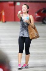 MANDY MOORE and MINKA KELLY Leaves Soulcycle in West Hollywood