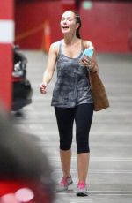 MANDY MOORE and MINKA KELLY Leaves Soulcycle in West Hollywood