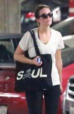 MANDY MOORE and MINKA KELLY Leaves Soulcycle in West Hollywood