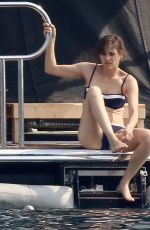 MARION COTILLARD in Bikina at a Yacht