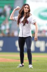 MEGAN FOX Throws 1st Pitch at LG Twins vs Doosan Bears Game in Seoul