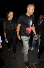 MELANIE BROWN Arrives at Novikov Restaurant in Mayfair