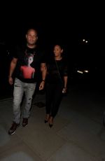 MELANIE BROWN Arrives at Novikov Restaurant in Mayfair