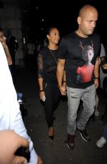 MELANIE BROWN Arrives at Novikov Restaurant in Mayfair