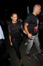 MELANIE BROWN Arrives at Novikov Restaurant in Mayfair