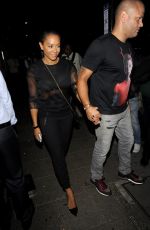 MELANIE BROWN Arrives at Novikov Restaurant in Mayfair