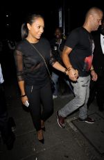 MELANIE BROWN Arrives at Novikov Restaurant in Mayfair