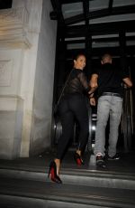 MELANIE BROWN Arrives at Novikov Restaurant in Mayfair