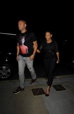 MELANIE BROWN Arrives at Novikov Restaurant in Mayfair