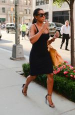 MELANIE BROWN Leaves Her Hotel in New York