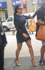 MELANIE BROWN Leaves Her Hotel in New York