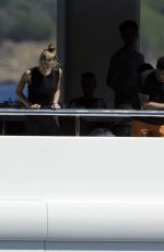 MICHELLE RODRIGUEZ in Bikini at a Yacht in Sardinia