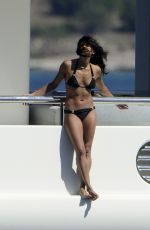 MICHELLE RODRIGUEZ in Bikini at a Yacht in Sardinia