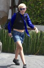 MILEY CYRUS at Kiwami Aushi in Studio City