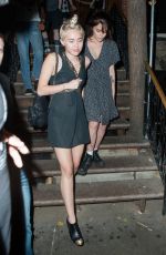 MILEY CYRUS Leaving Sing Sing Karaoke Bar in New York