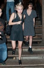 MILEY CYRUS Leaving Sing Sing Karaoke Bar in New York