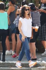 MINKA KELLY Leaves Trails Cafe in Los Feliz