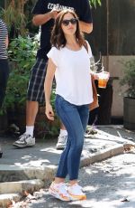 MINKA KELLY Leaves Trails Cafe in Los Feliz