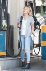 OLIVIA HOLT at a Gas Station in Los Angeles