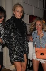 PIXIE LOTT Leaves the Sketch Restaurant in London