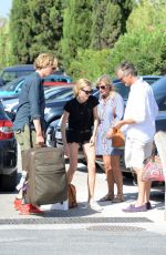 POPPY DELEVINGNE Arrives at Club 55 in Saint-tropez