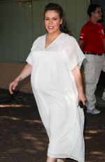 Pregnant ALYSSA MILANO at Pirate and Princess: Power of Doing Good Tour in Pasadena