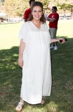 Pregnant ALYSSA MILANO at Pirate and Princess: Power of Doing Good Tour in Pasadena