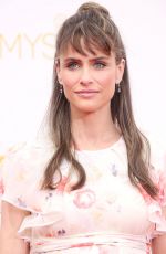 Pregnant AMANDA PEET at 2014 Emmy Awards