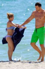 Pregnant HAYDEN PANETTIERE in Bikini on the Beach in Miami