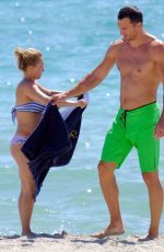 Pregnant HAYDEN PANETTIERE in Bikini on the Beach in Miami