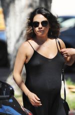 Pregnant MILA KUNIS Out and About in Los Angeles
