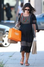 Pregnant RACHEL BILSON Out Shopping in Studio City