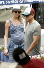 Pregnant STACY KEIBLER Shopping at the Farmers Market in Beverly Hills