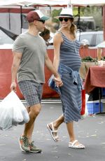 Pregnant STACY KEIBLER Shopping at the Farmers Market in Beverly Hills