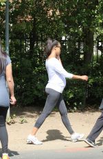 Pregnant ZOE SALDANA Out and About in Los Angeles