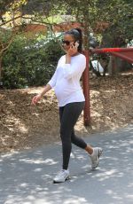 Pregnant ZOE SALDANA Out and About in Los Angeles