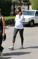 Pregnant ZOE SALDANA Out and About in Los Angeles