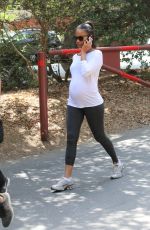 Pregnant ZOE SALDANA Out and About in Los Angeles