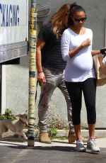 Pregnant ZOE SALDANA Out and About in Los Angeles