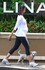 Pregnant ZOE SALDANA Out and About in Los Angeles