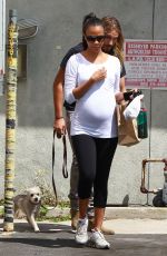 Pregnant ZOE SALDANA Out and About in Los Angeles