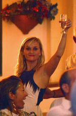 REESE WITHERSPOON at a Party on Vacation in Capri