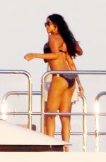 RIHANNA in Bikini at a Boat in Sicily