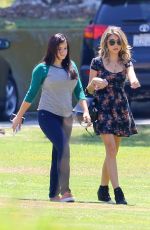 SARAH HYLAND on the Set of Modern Family in Pasadena