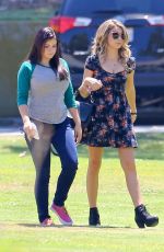SARAH HYLAND on the Set of Modern Family in Pasadena