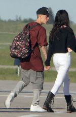 SELENA GOMEZ and Justin Bieber at Airport in Toronto