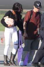 SELENA GOMEZ and Justin Bieber at Airport in Toronto